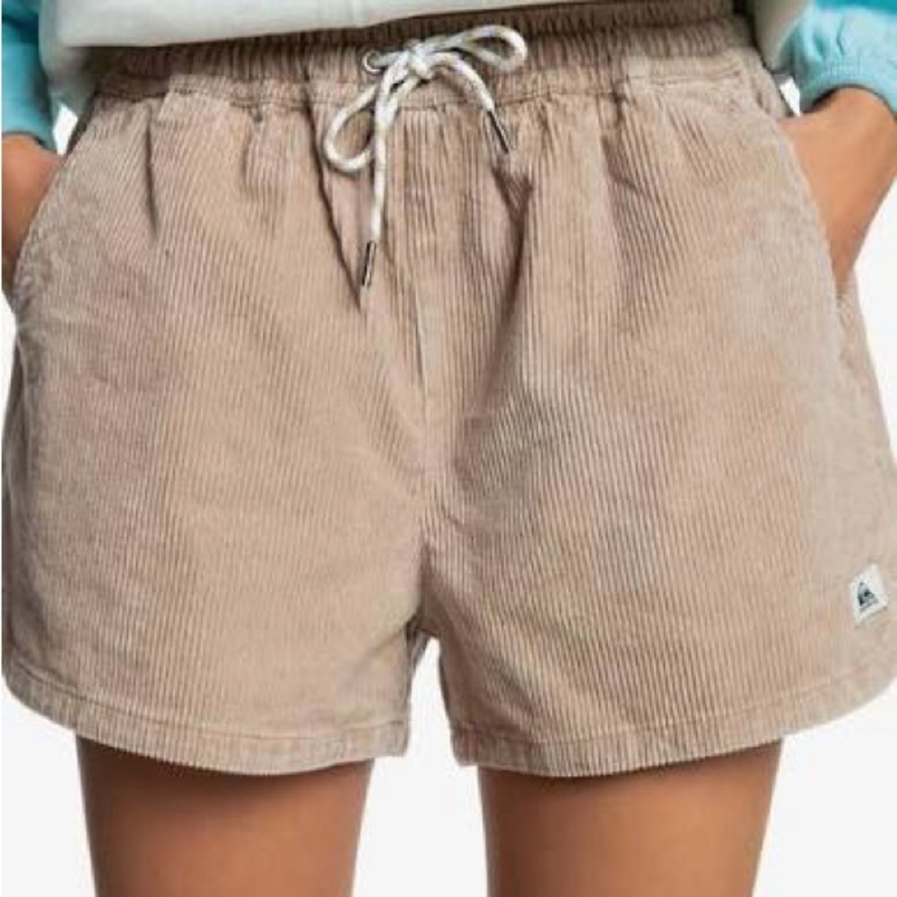 Quiksilver Women's Summer Scoop Corduroy Shorts! - Olive 🫒🌊